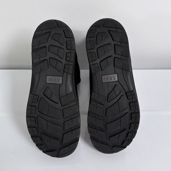 UGG Boots Kids Size 6 Black Leather Butte II CWR Waterproof Snow Water Winter - Picture 7 of 9